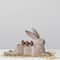 Hello Honey® 16.5" Decorative Resting Rabbit with Birds Figurine